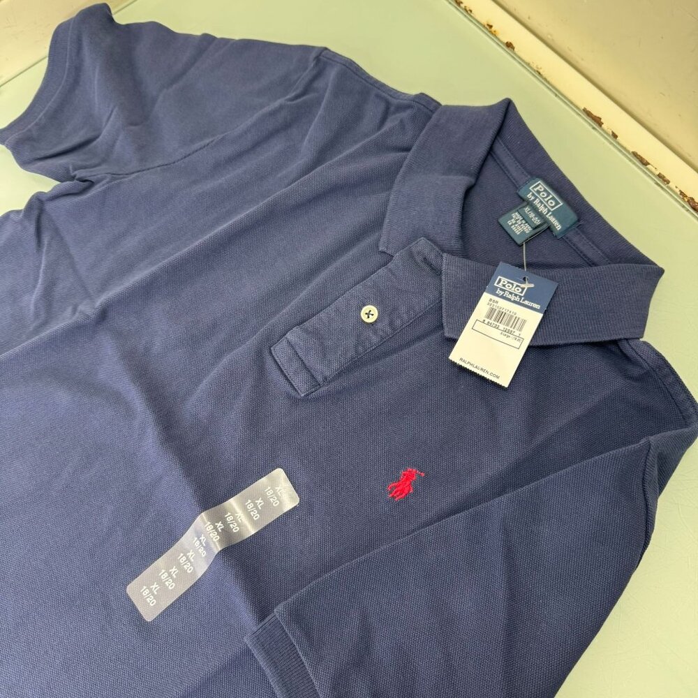 Polo Ralph Lauren Polo Shirt Boys XL 18-20 Youth Navy Blue New NWT - Picture 3 of 6